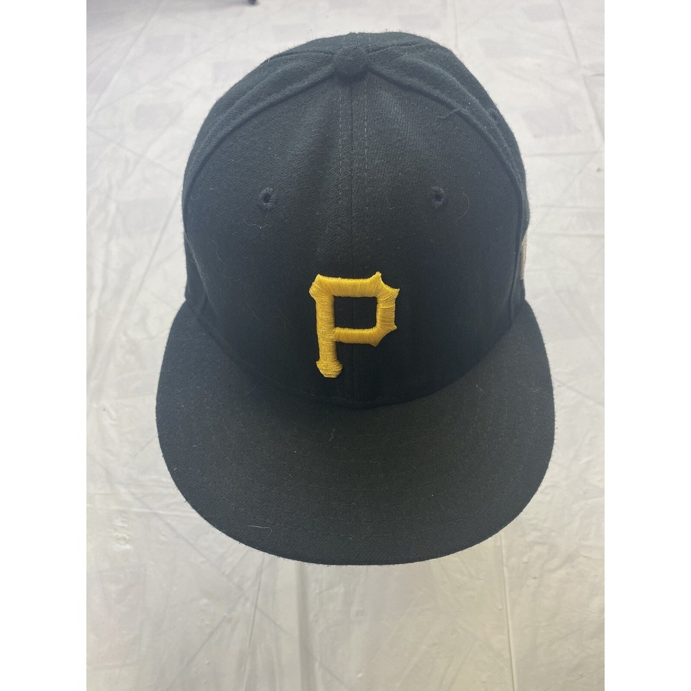 New Era 59Fifty Pittsburgh Pirates 7 Fitted Hat Black Flag Patch Made In USA